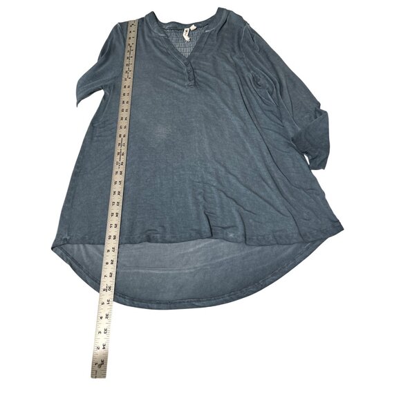 Cable & Gauge Womens Blue Smocked Back Tunic Top M Casual Comfy Everyday - Picture 7 of 7